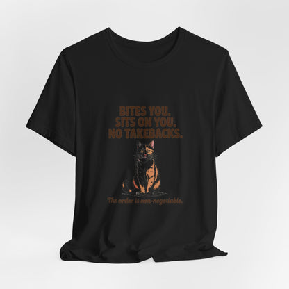Tortoiseshell — Bites you. Sits on you. No takebacks