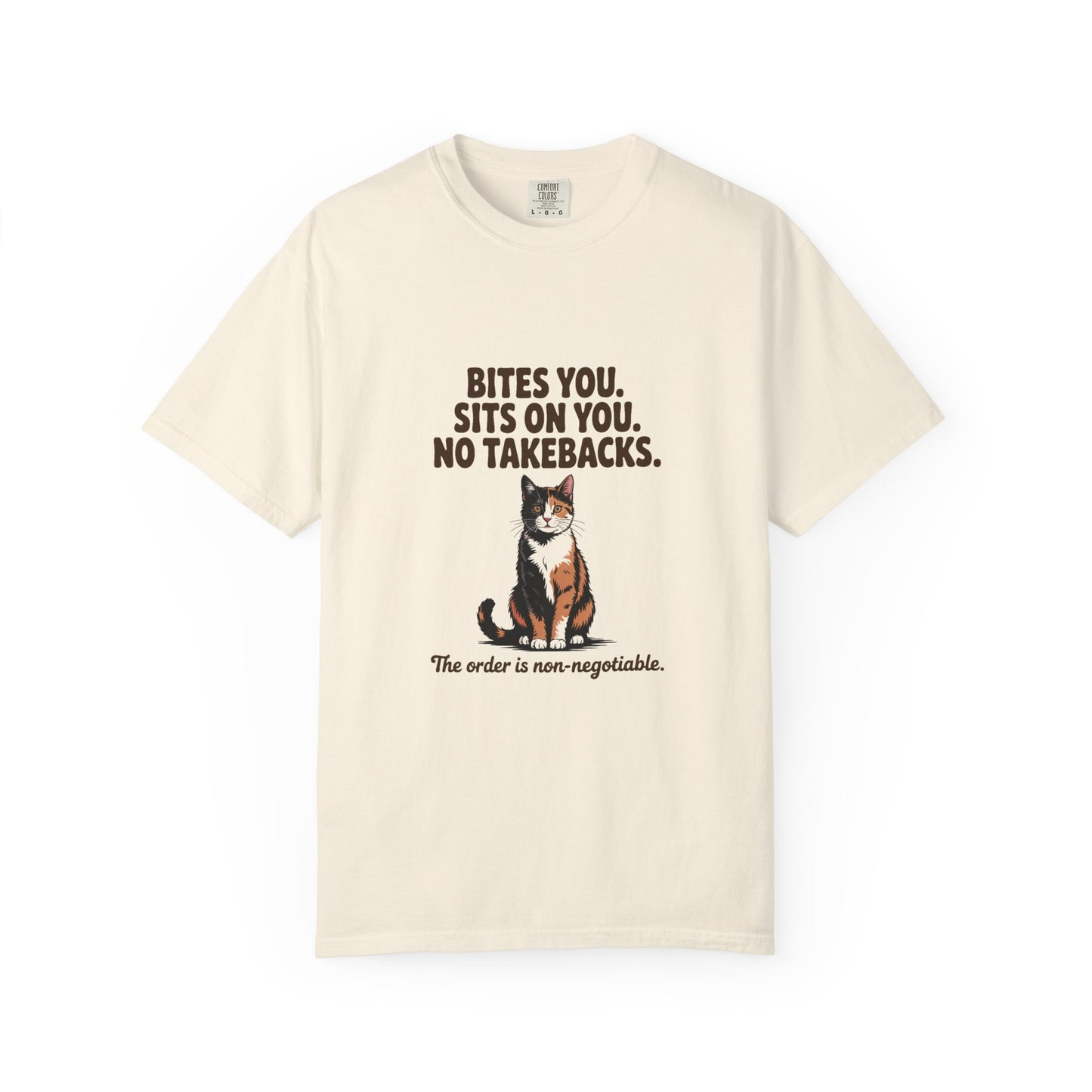 Tortoiseshell — Bites you. Sits on you. No takebacks