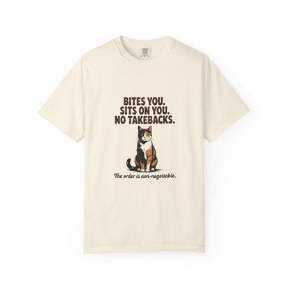 Tortoiseshell — Bites you. Sits on you. No takebacks
