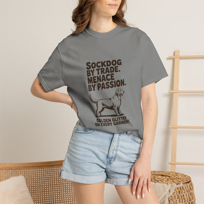 Golden Retriever — Sockdog by trade. Menace by passion