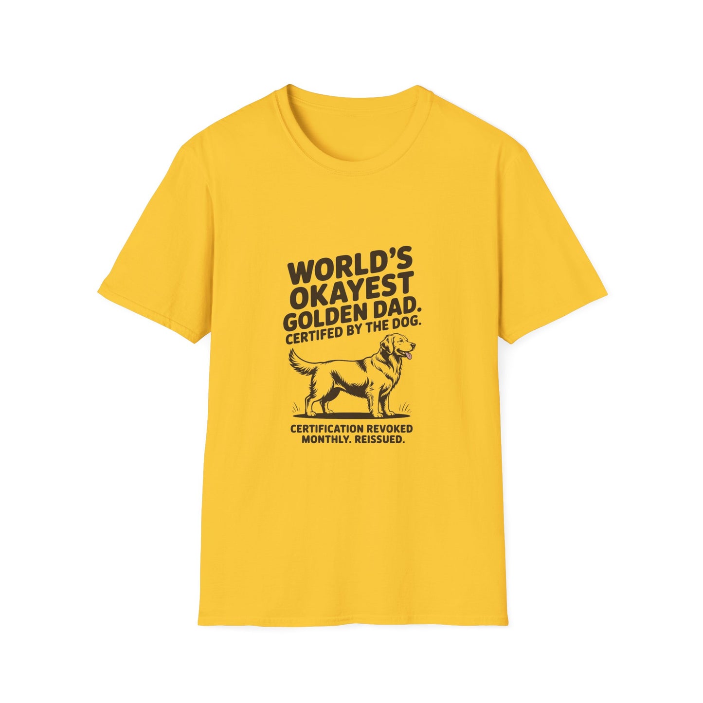 Golden Retriever — World's okayest Golden Dad. Certified by the dog