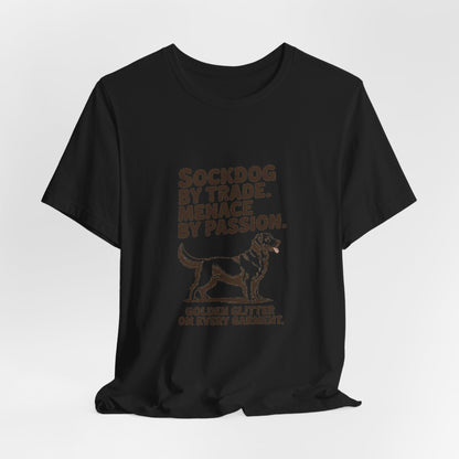 Golden Retriever — Sockdog by trade. Menace by passion