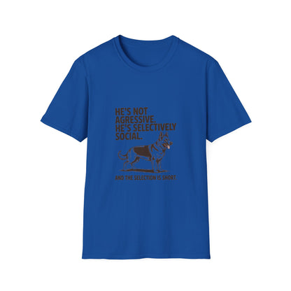 German Shepherd — He's not aggressive. He's selectively social