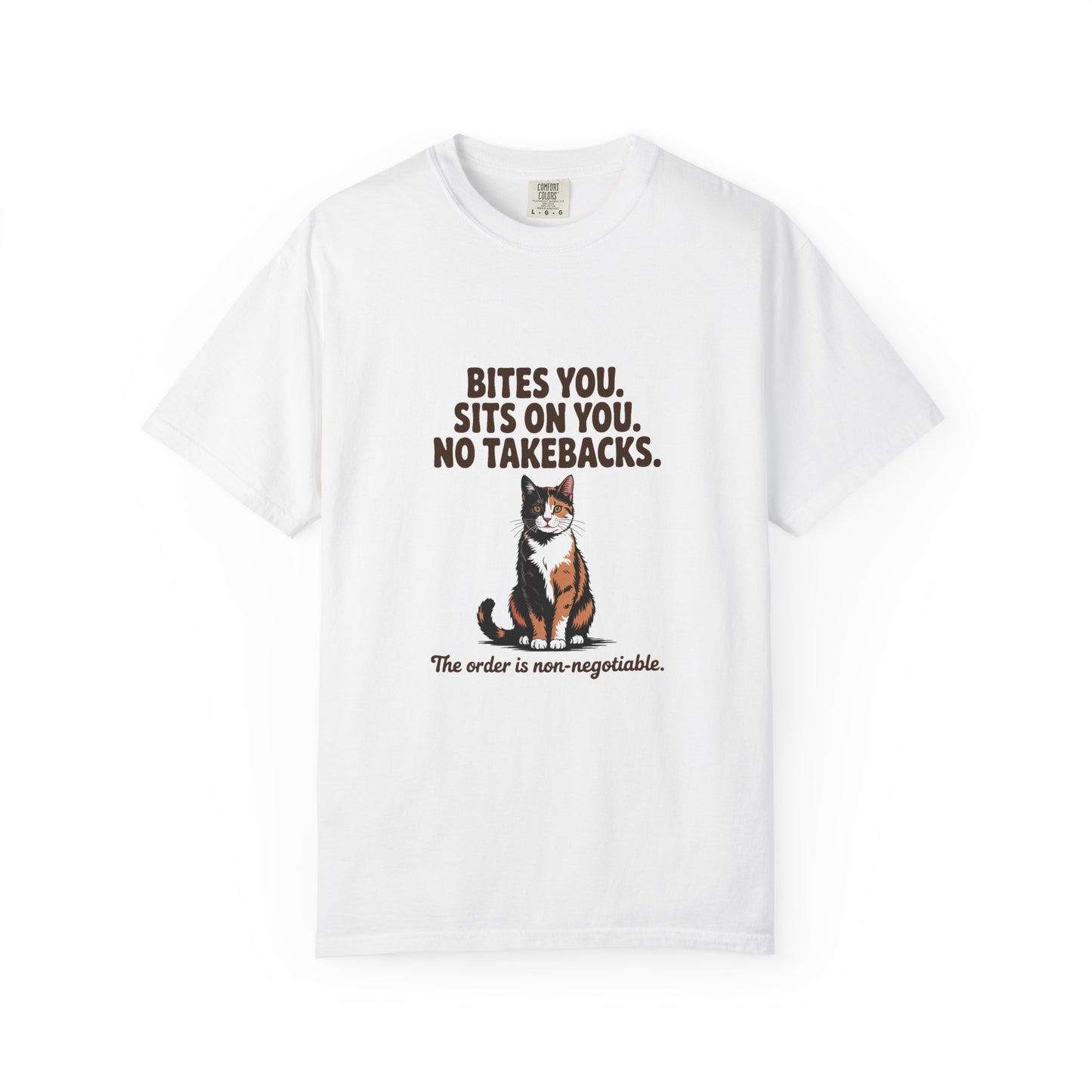 Tortoiseshell — Bites you. Sits on you. No takebacks