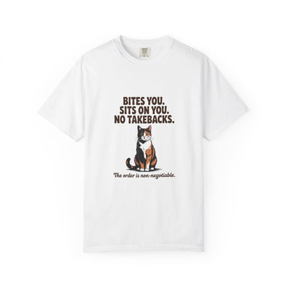 Tortoiseshell — Bites you. Sits on you. No takebacks
