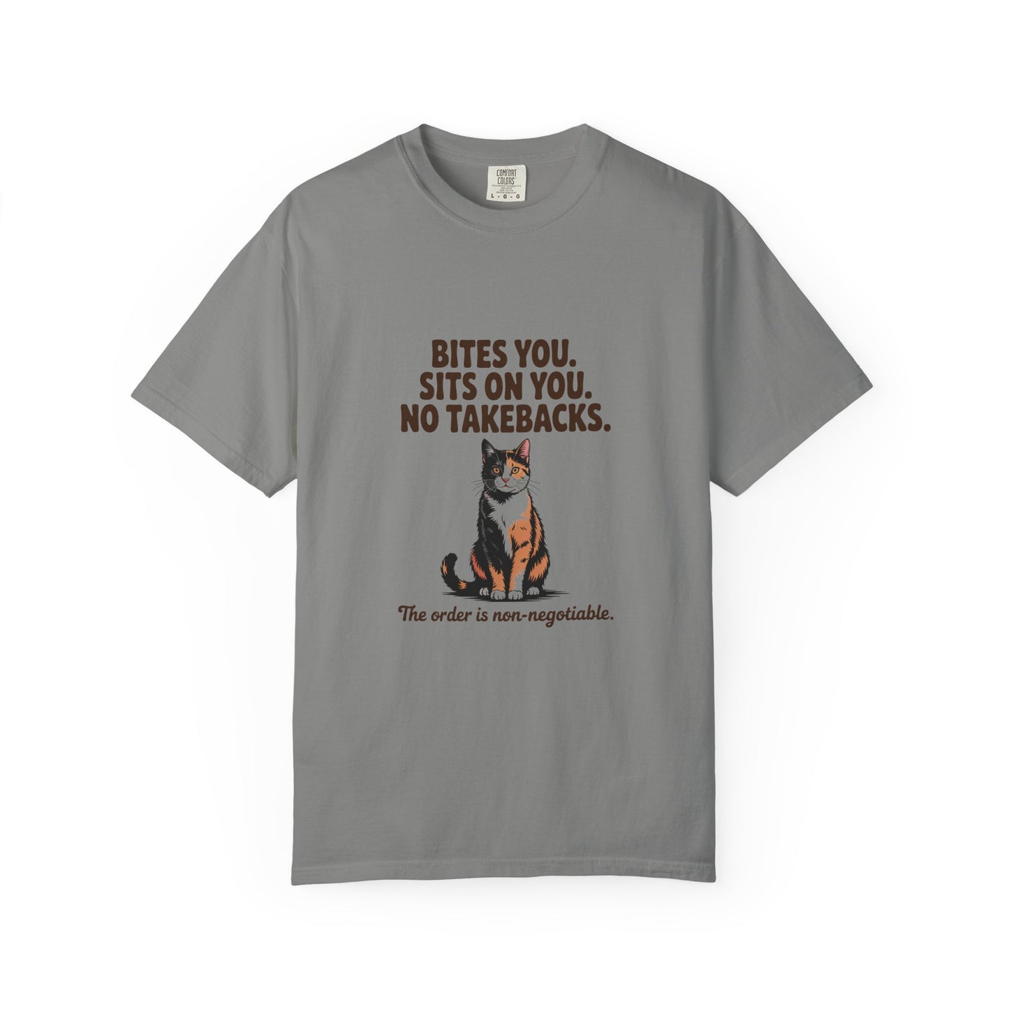 Tortoiseshell — Bites you. Sits on you. No takebacks