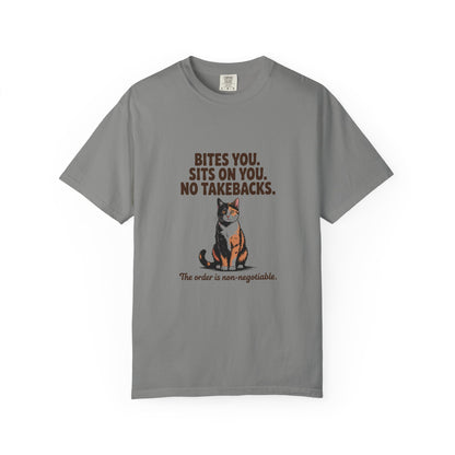 Tortoiseshell — Bites you. Sits on you. No takebacks