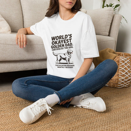 Golden Retriever — World's okayest Golden Dad. Certified by the dog