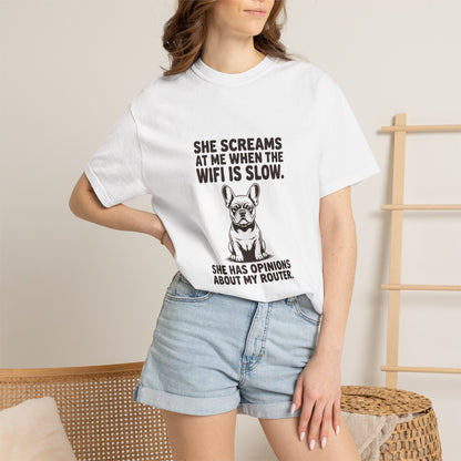 French Bulldog — She screams at me when the WiFi is slow