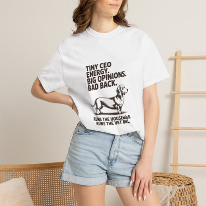 Dachshund — Tiny CEO energy. Big opinions. Bad back
