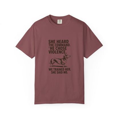 Dachshund — She heard the command. She chose violence