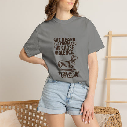 Dachshund — She heard the command. She chose violence