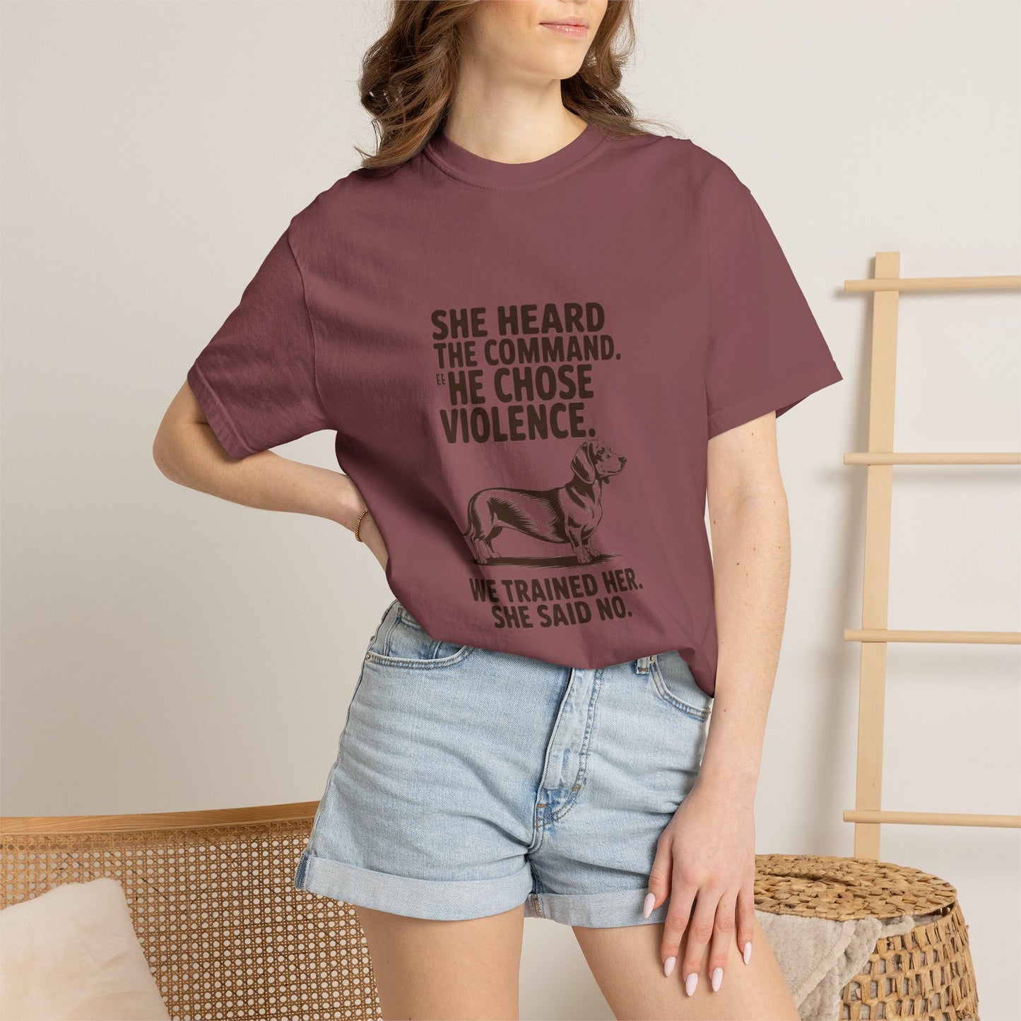 Dachshund — She heard the command. She chose violence