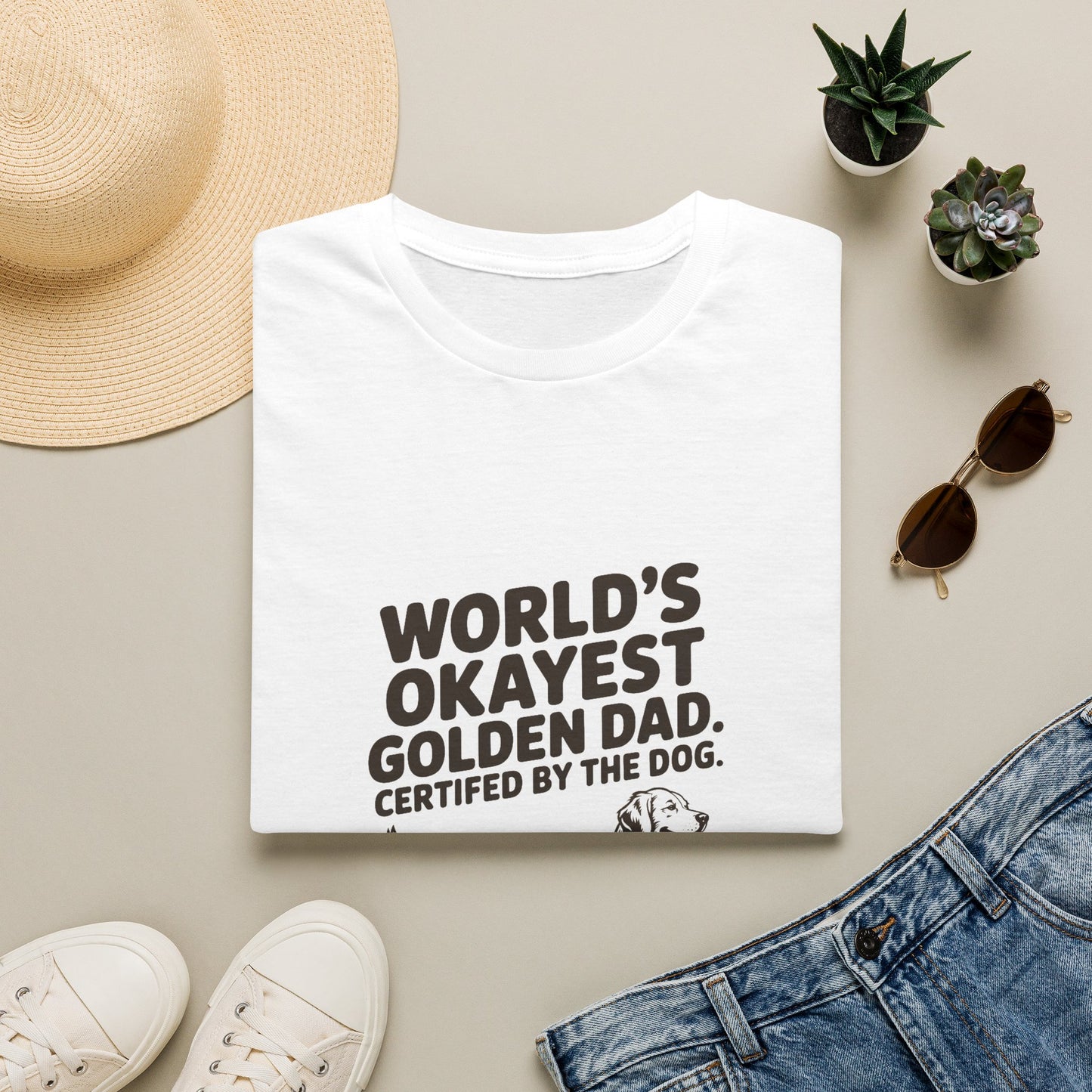 Golden Retriever — World's okayest Golden Dad. Certified by the dog