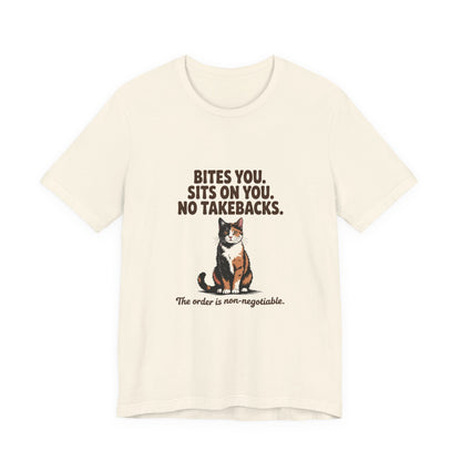 Tortoiseshell — Bites you. Sits on you. No takebacks