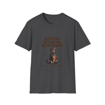 Tortoiseshell — Bites you. Sits on you. No takebacks