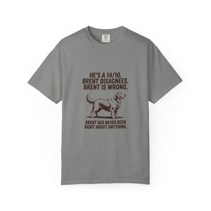 Golden Retriever — He's a 14/10. Brent disagrees. Brent is wrong