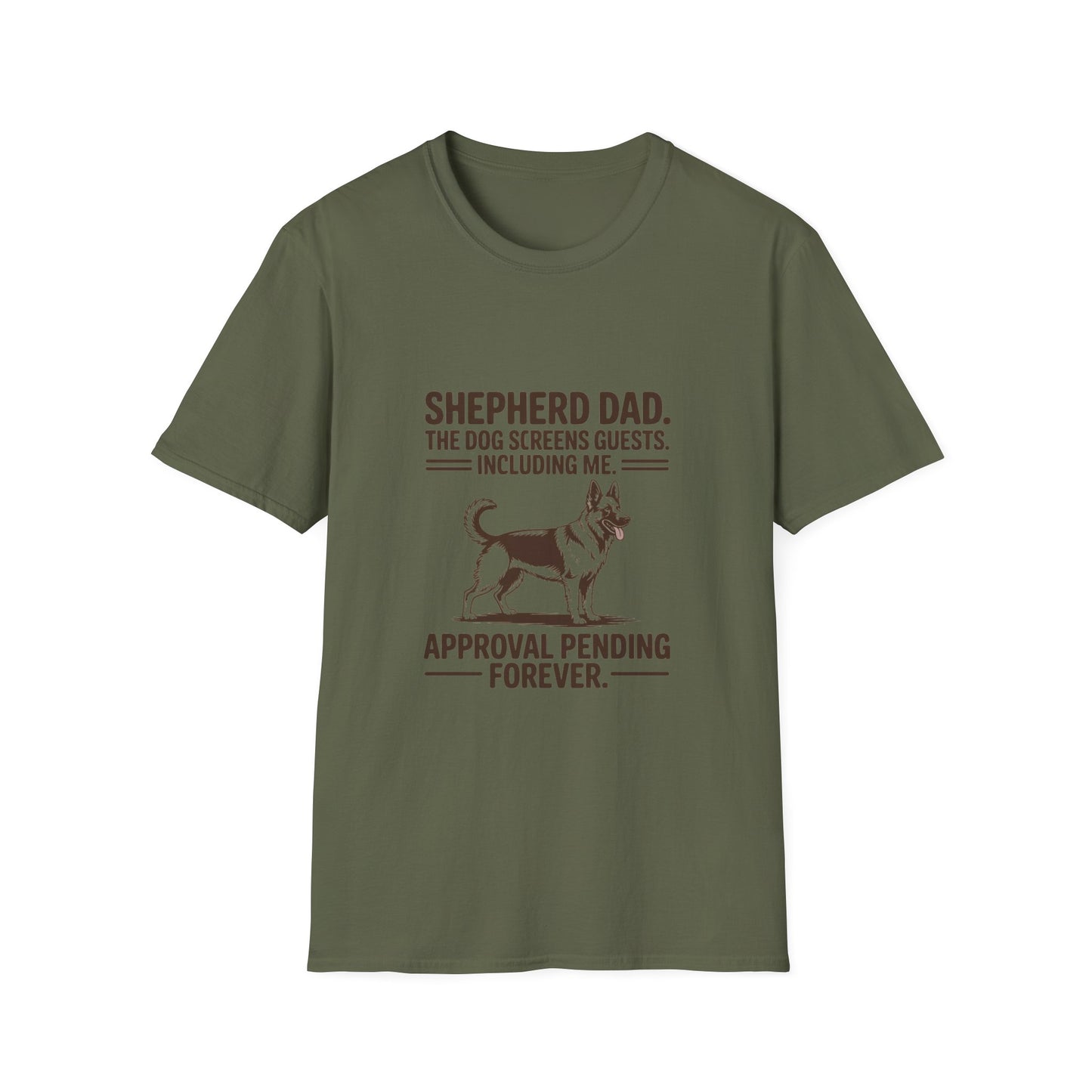 German Shepherd — Shepherd Dad. The dog screens guests. Including me