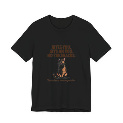 Tortoiseshell — Bites you. Sits on you. No takebacks