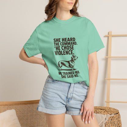 Dachshund — She heard the command. She chose violence