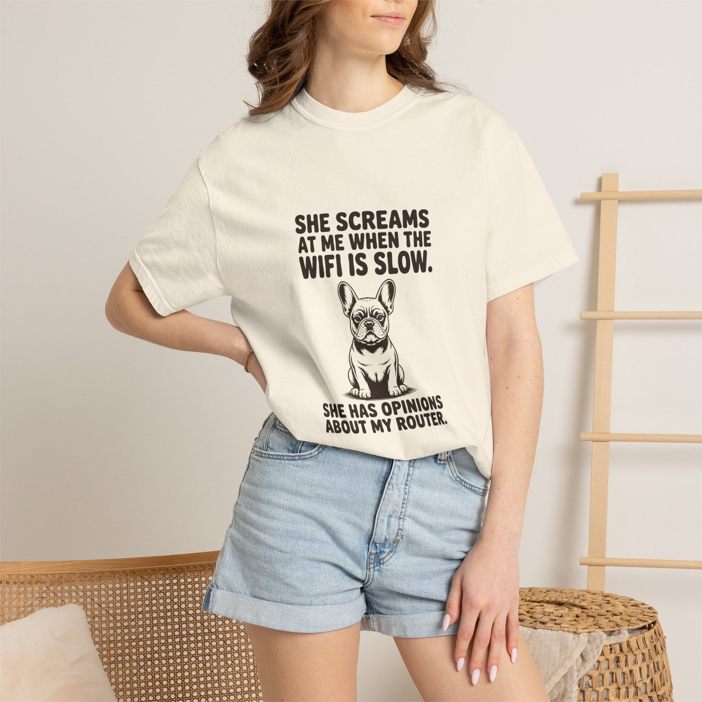 French Bulldog — She screams at me when the WiFi is slow