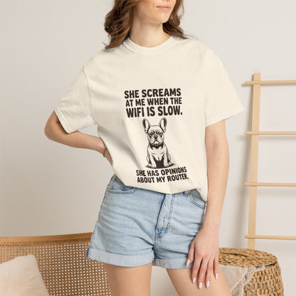French Bulldog — She screams at me when the WiFi is slow