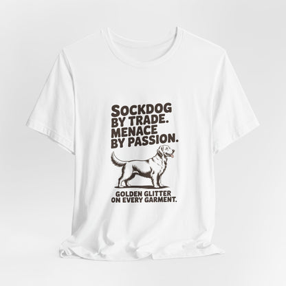 Golden Retriever — Sockdog by trade. Menace by passion