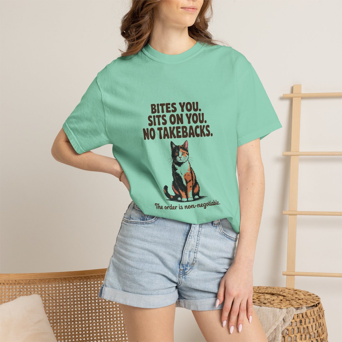 Tortoiseshell — Bites you. Sits on you. No takebacks