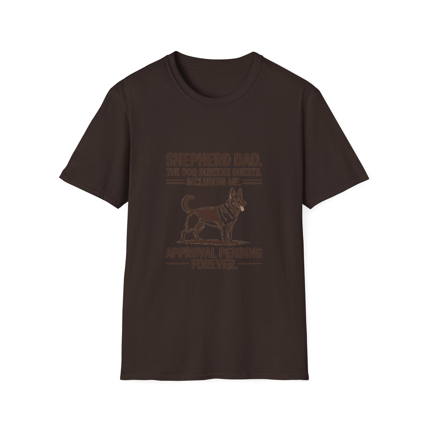 German Shepherd — Shepherd Dad. The dog screens guests. Including me