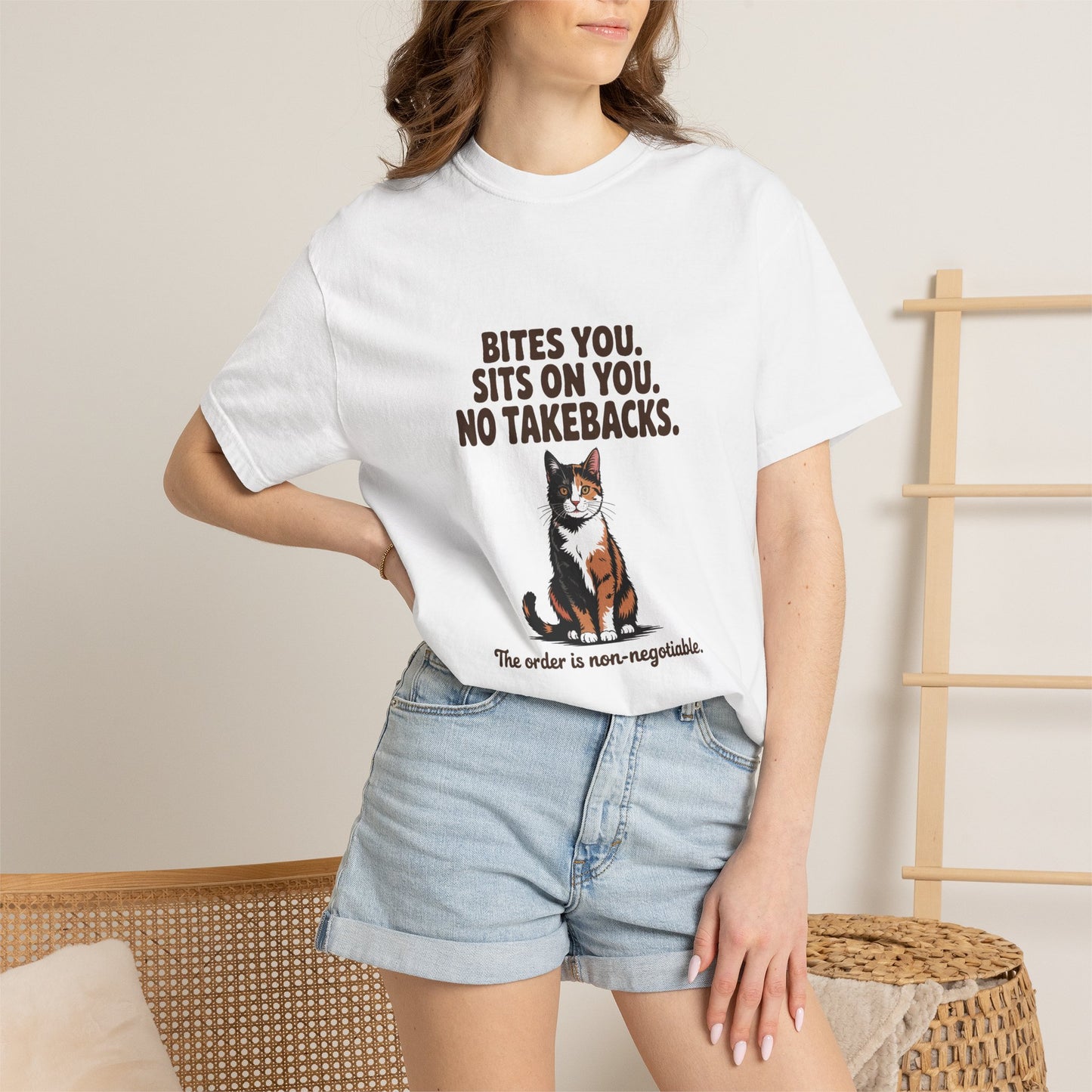 Tortoiseshell — Bites you. Sits on you. No takebacks