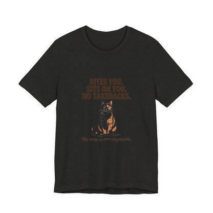 Tortoiseshell — Bites you. Sits on you. No takebacks