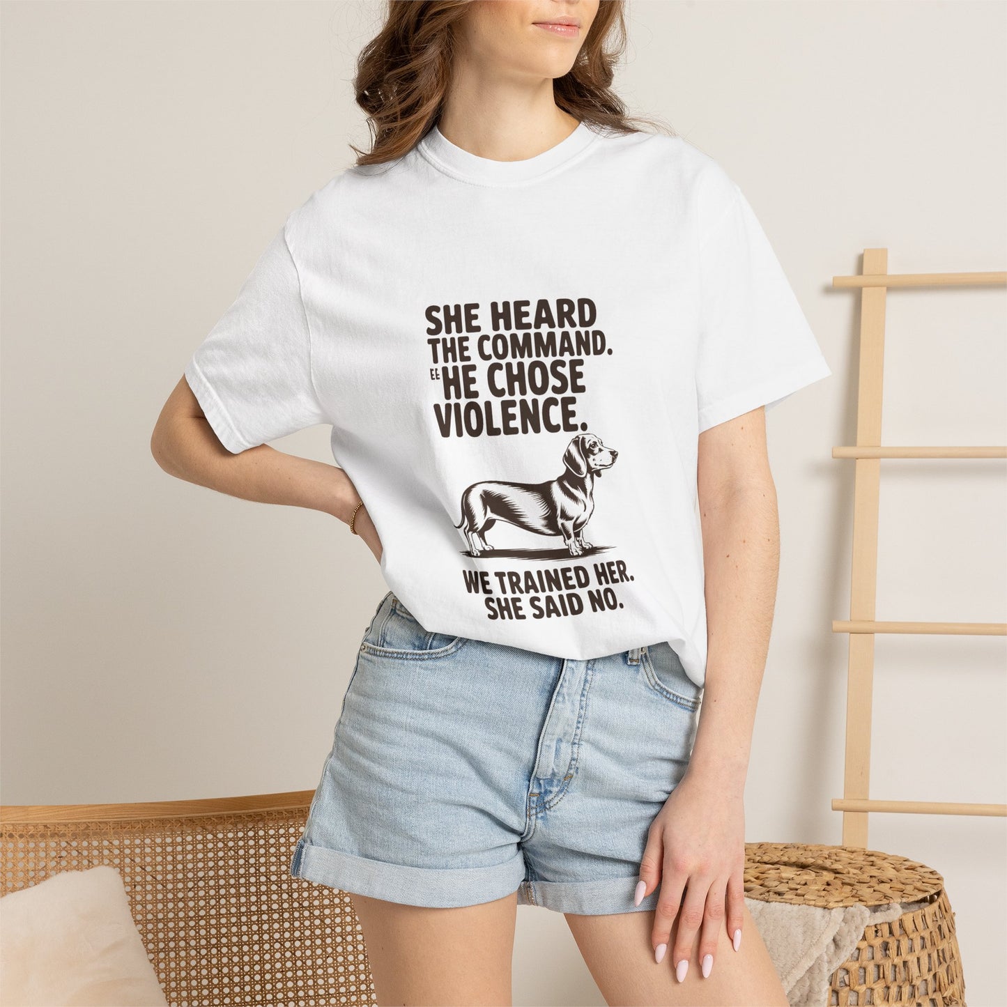 Dachshund — She heard the command. She chose violence