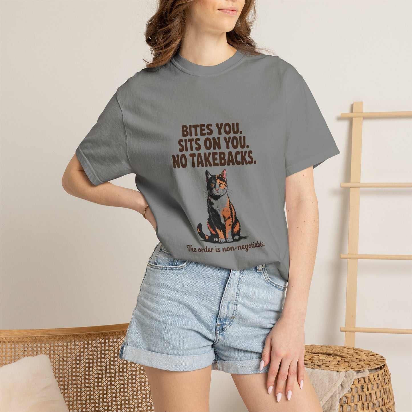 Tortoiseshell — Bites you. Sits on you. No takebacks
