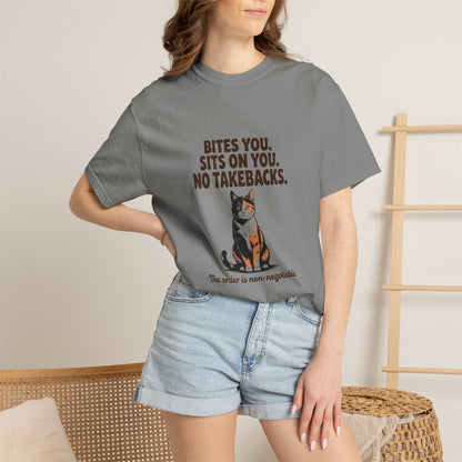 Tortoiseshell — Bites you. Sits on you. No takebacks