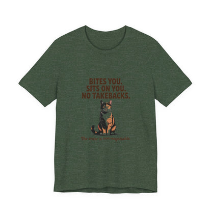 Tortoiseshell — Bites you. Sits on you. No takebacks
