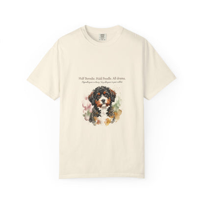 Bernedoodle — Half Bernie. Half Poodle. All Drama.