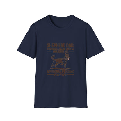 German Shepherd — Shepherd Dad. The dog screens guests. Including me