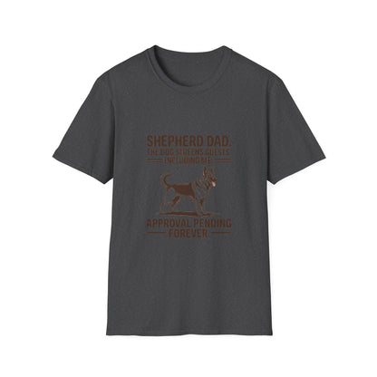 German Shepherd — Shepherd Dad. The dog screens guests. Including me
