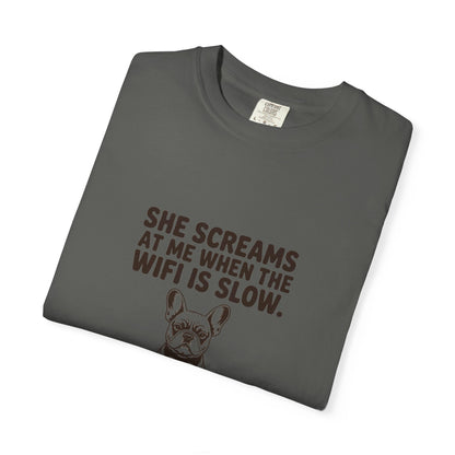 French Bulldog — She screams at me when the WiFi is slow