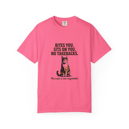 Tortoiseshell — Bites you. Sits on you. No takebacks