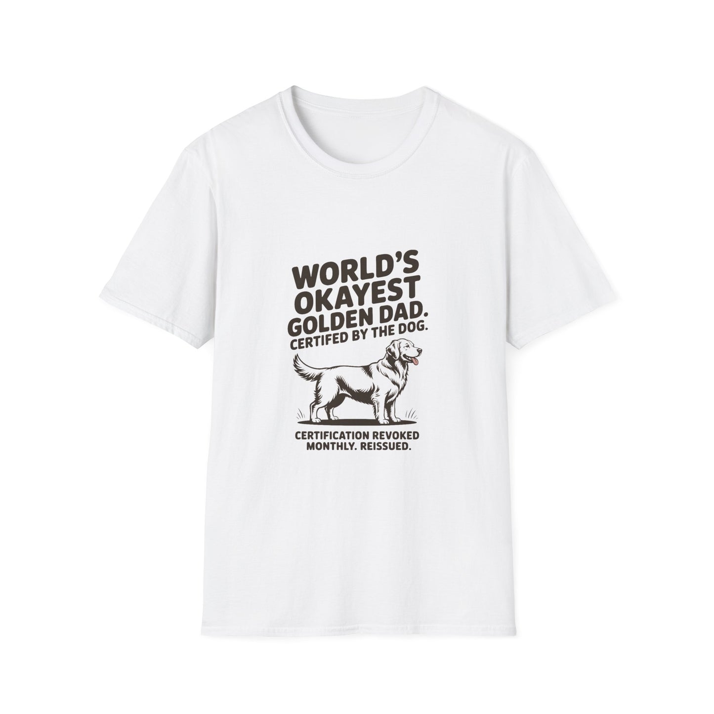 Golden Retriever — World's okayest Golden Dad. Certified by the dog