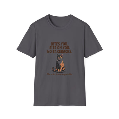 Tortoiseshell — Bites you. Sits on you. No takebacks