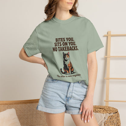 Tortoiseshell — Bites you. Sits on you. No takebacks