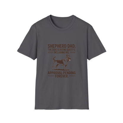 German Shepherd — Shepherd Dad. The dog screens guests. Including me