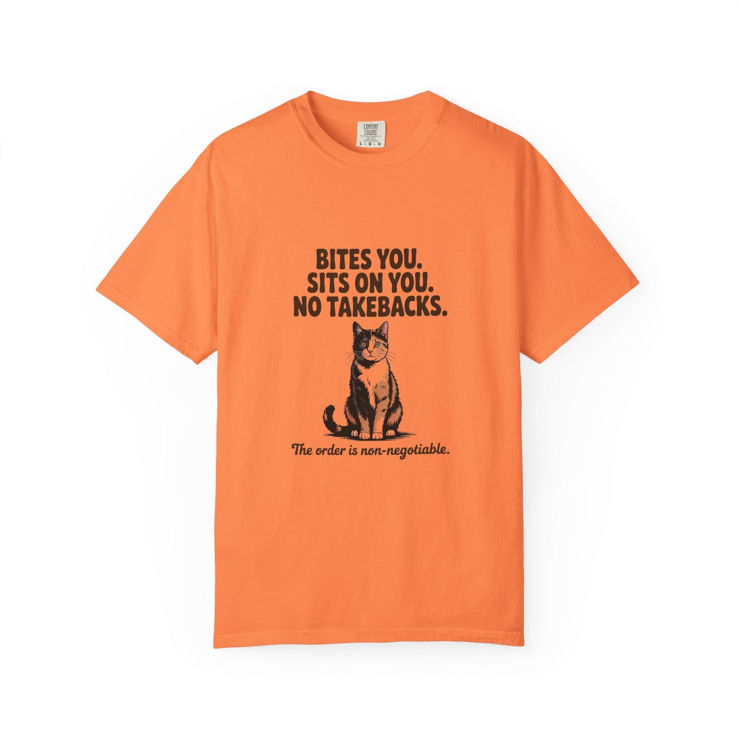 Tortoiseshell — Bites you. Sits on you. No takebacks