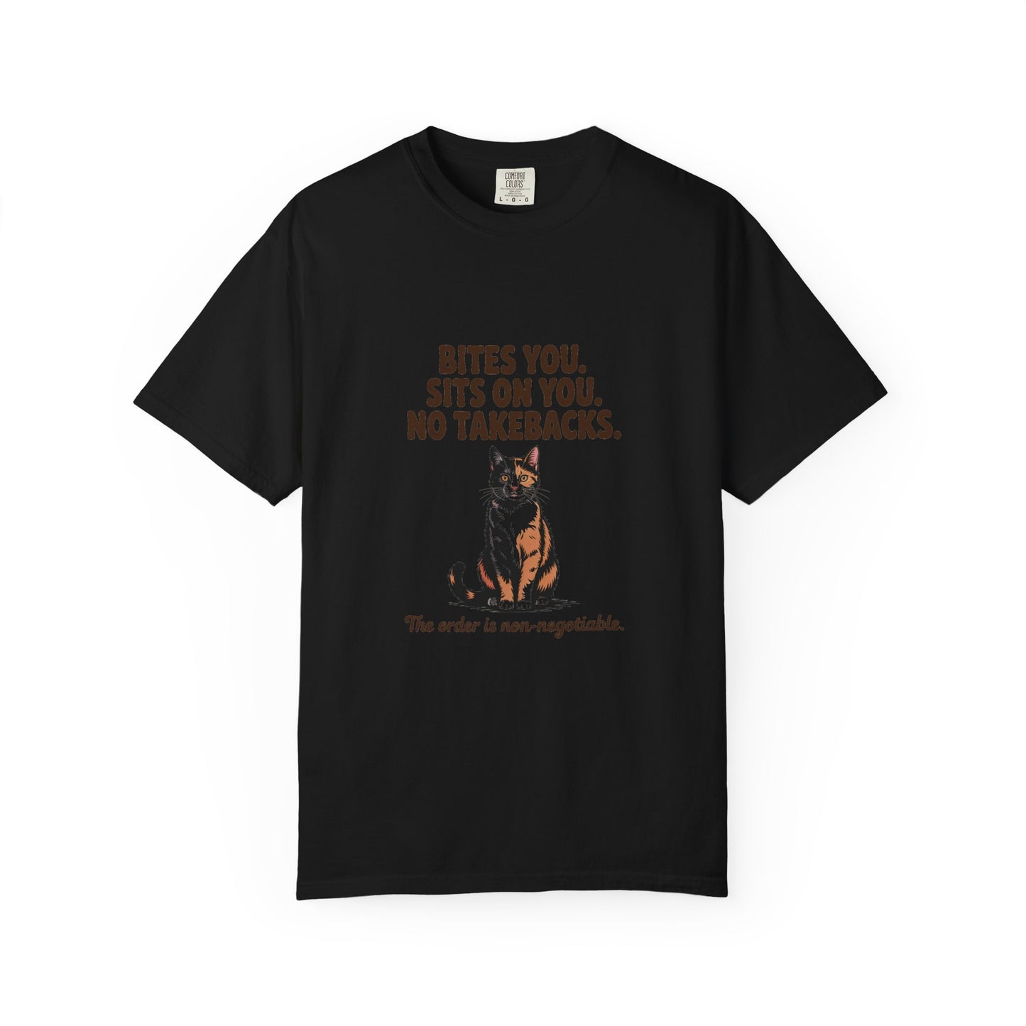 Tortoiseshell — Bites you. Sits on you. No takebacks